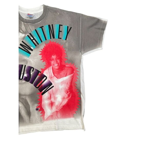 Whitney Houston Winterland Vintage 90s AOP All Over Print Tshirt Size XL - Picture 4 of 11